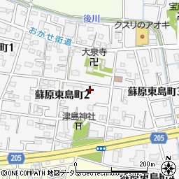 岐阜県各務原市蘇原東島町周辺の地図