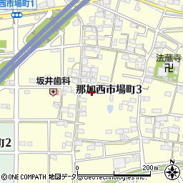 岐阜県各務原市那加西市場町3丁目104-2周辺の地図