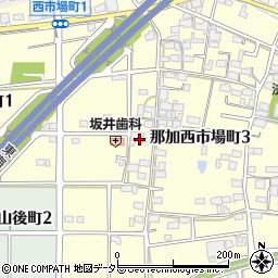 岐阜県各務原市那加西市場町2丁目82周辺の地図