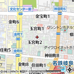 オモニ 岐阜 玉宮店周辺の地図