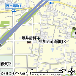 岐阜県各務原市那加西市場町2丁目84周辺の地図