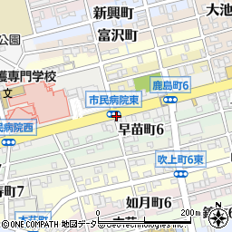 市民病院東周辺の地図