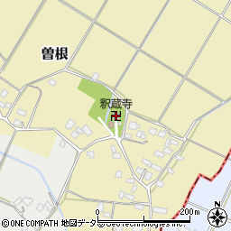 釈蔵寺周辺の地図