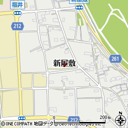 岐阜県神戸町（安八郡）新屋敷周辺の地図