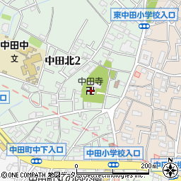 中田寺周辺の地図