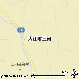 京都府福知山市大江町三河周辺の地図