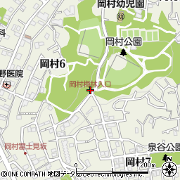 岡村梅林入口周辺の地図