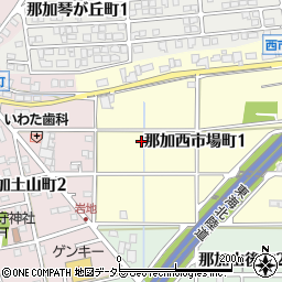 岐阜県各務原市那加西市場町1丁目周辺の地図