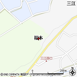 鳥取県倉吉市福本周辺の地図