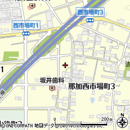 岐阜県各務原市那加西市場町2丁目58-2周辺の地図