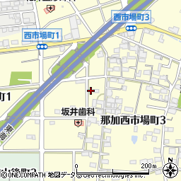 岐阜県各務原市那加西市場町2丁目58周辺の地図