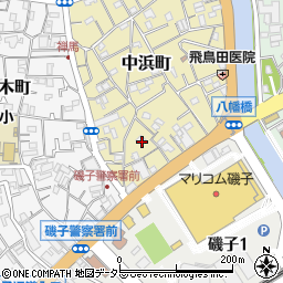 神奈川県横浜市磯子区中浜町16周辺の地図
