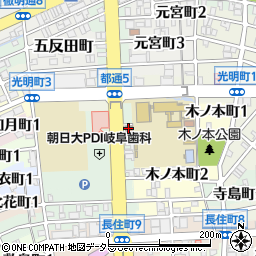 岐阜中警察署木ノ本交番周辺の地図