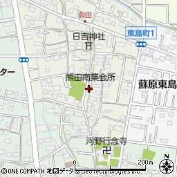熊田南集会所周辺の地図