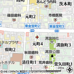 岐阜萬年屋商店周辺の地図