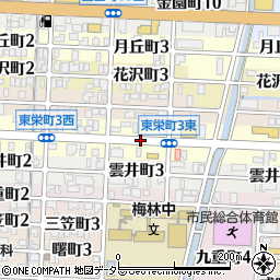 岐阜県岐阜市東栄町周辺の地図