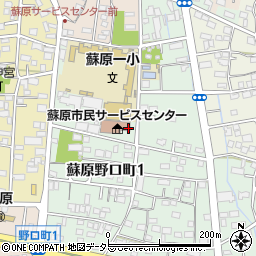 蘇原コミュニティセンター周辺の地図