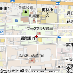 岐阜県岐阜市鶴舞町周辺の地図