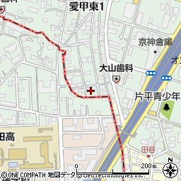 神奈川県厚木市愛甲東1丁目17周辺の地図