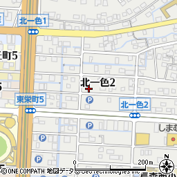 岐阜県岐阜市北一色2丁目周辺の地図