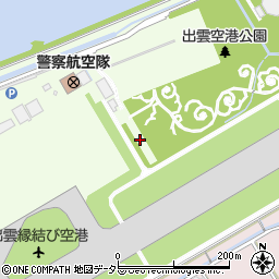 出雲縁結び空港公園駐車場周辺の地図