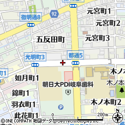 岐阜県岐阜市光明町周辺の地図