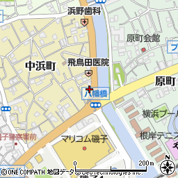 神奈川県横浜市磯子区中浜町4周辺の地図