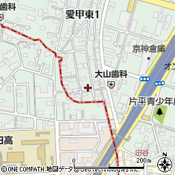 神奈川県厚木市愛甲東1丁目16-14周辺の地図