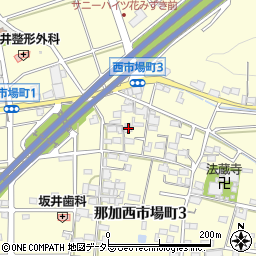 岐阜県各務原市那加西市場町3丁目41周辺の地図