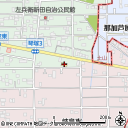 セブンイレブン岐阜琴塚３丁目店周辺の地図