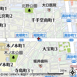岐阜県岐阜市昭和町周辺の地図