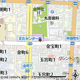 岐阜市文化センター周辺の地図
