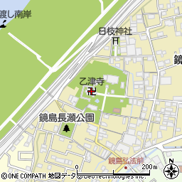 乙津寺周辺の地図