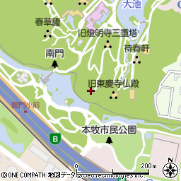 松風閣周辺の地図
