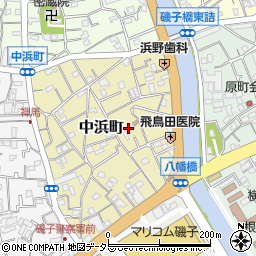 神奈川県横浜市磯子区中浜町6周辺の地図