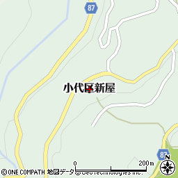 兵庫県美方郡香美町小代区新屋周辺の地図