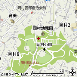 岡村公園第１駐車場周辺の地図