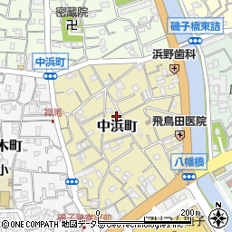 神奈川県横浜市磯子区中浜町12周辺の地図