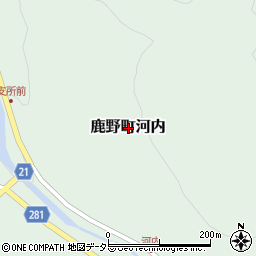 鳥取県鳥取市鹿野町河内周辺の地図