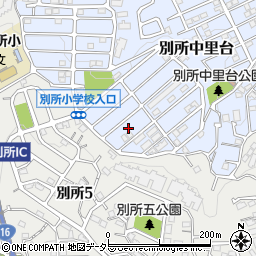 神奈川県横浜市南区別所中里台25周辺の地図