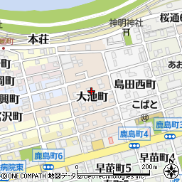 岐阜県岐阜市大池町周辺の地図