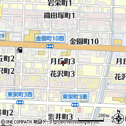岐阜県岐阜市月丘町周辺の地図