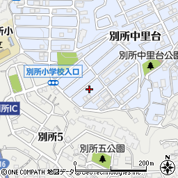 神奈川県横浜市南区別所中里台25-21周辺の地図