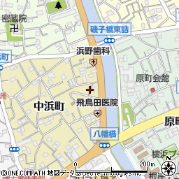 神奈川県横浜市磯子区中浜町2周辺の地図