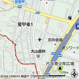 神奈川県厚木市愛甲東1丁目24周辺の地図