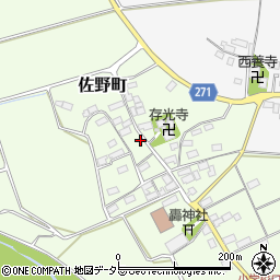 滋賀県長浜市佐野町周辺の地図