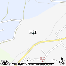鳥取県倉吉市三江周辺の地図