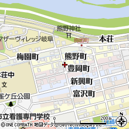 岐阜県岐阜市熊野町周辺の地図