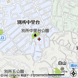 神奈川県横浜市南区別所中里台15-5周辺の地図