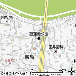 菖蒲池公園周辺の地図